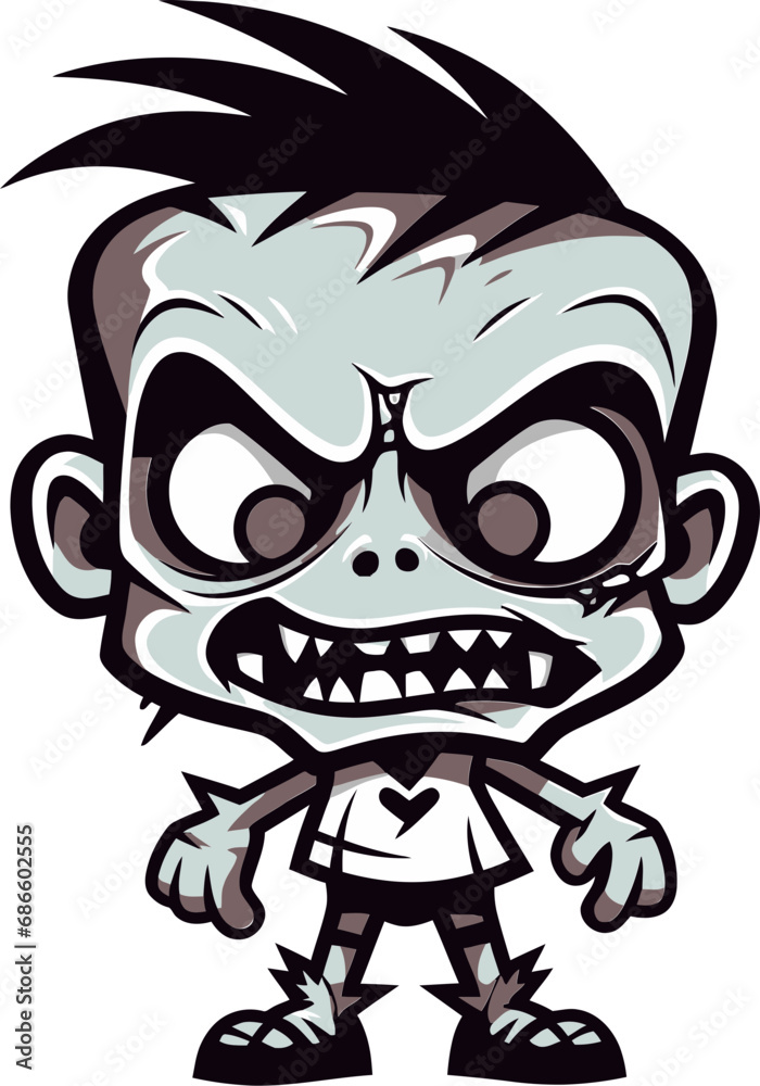 Zombie Mascot Illustration Vector Design Macabre Mascot Symbol Zombie Vector Icon