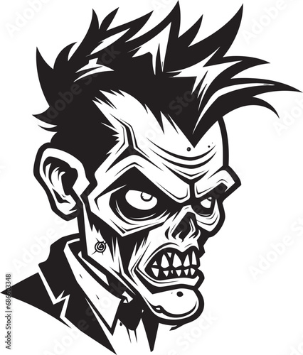 Cadaver Companion Zombie Mascot Icon Zombie Pal Mascot Vector Illustration