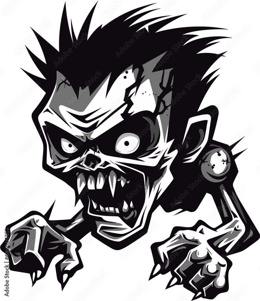 ZomPals Mascot Zombie Vector Spectral Spirit Zombie Mascot Design ZomPals Mascot Zombie Vector Spectral Spirit Zombie Mascot Design