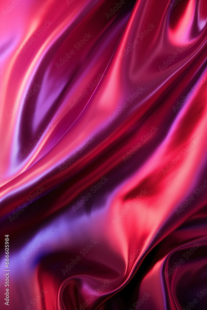 Obraz premium Holographic iridescent foil texture. Dark red, maroon and burgundy pastel and gradient colors. Modern and futuristic design, feeling of luxury and sophistication.