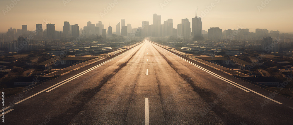 Fototapeta premium The road runway