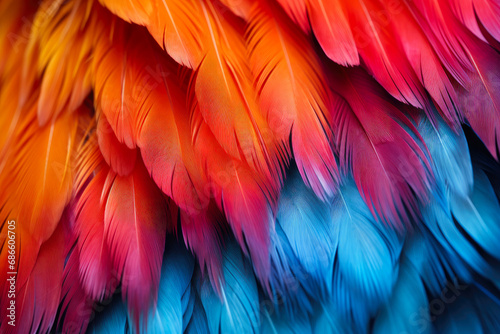 Multihued Feather Abstract Close-Up © Andrii 