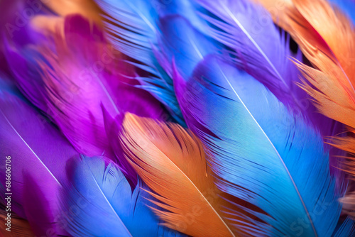 Vivid Spectrum: Close-Up Feathers