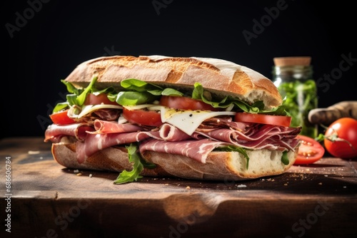 The chopped sandwich or Italian chopped sandwich