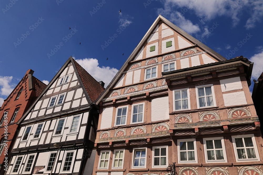 Historisches Fachwerkhaus im Zentrum von Stadthagen in Niedersachsen	