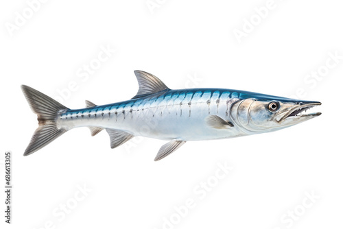 Oceanic Majesty The Barracuda's Elegance isolated on transparent background