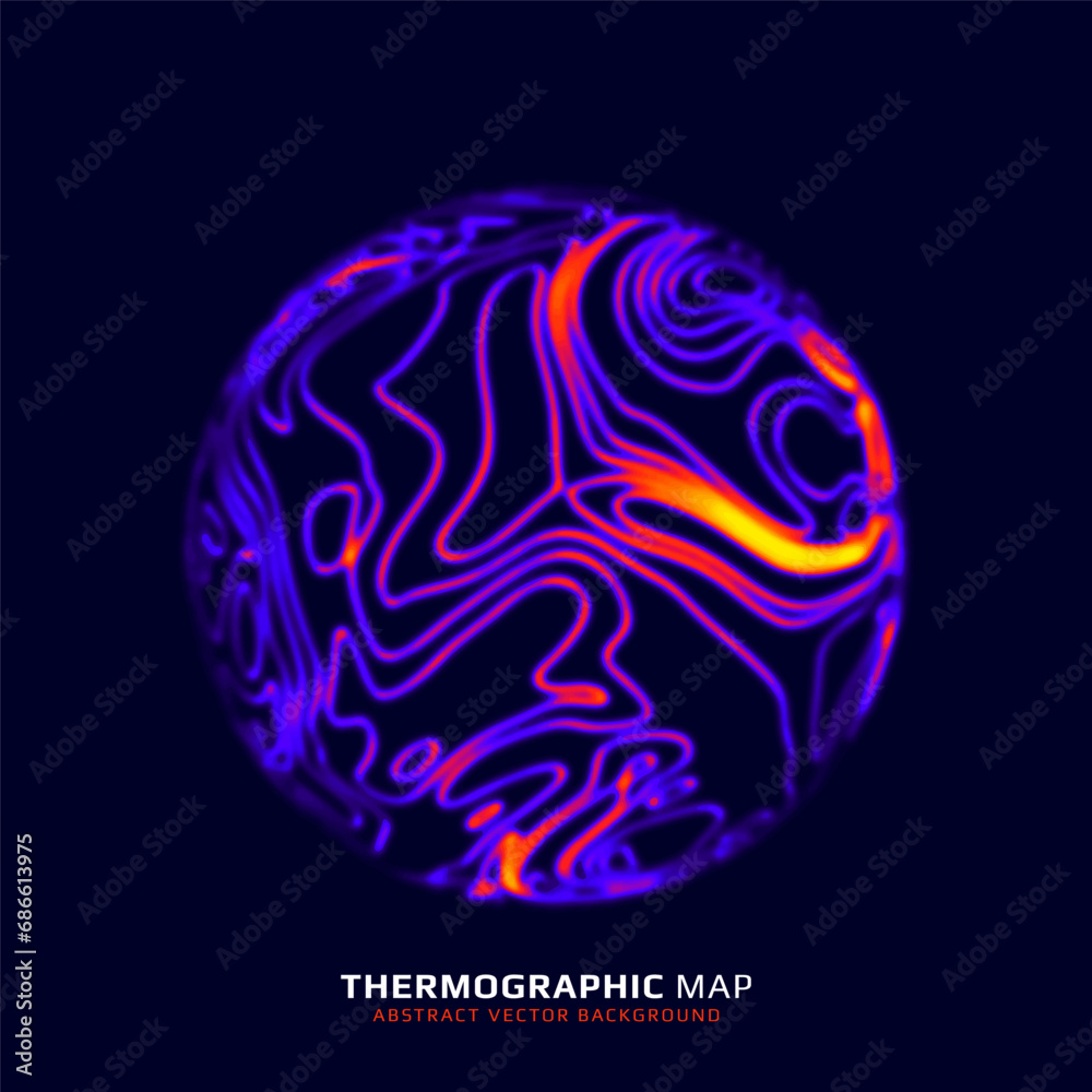 Heat map. Abstract infrared thermographic background. Vector illustration. Heat map. Abstract infrared thermographic background. Vector illustration.