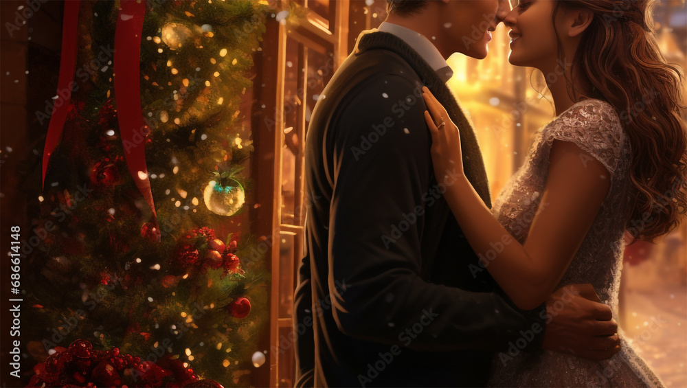 Beautiful date moment between lovers Beautiful date moment between lovers
