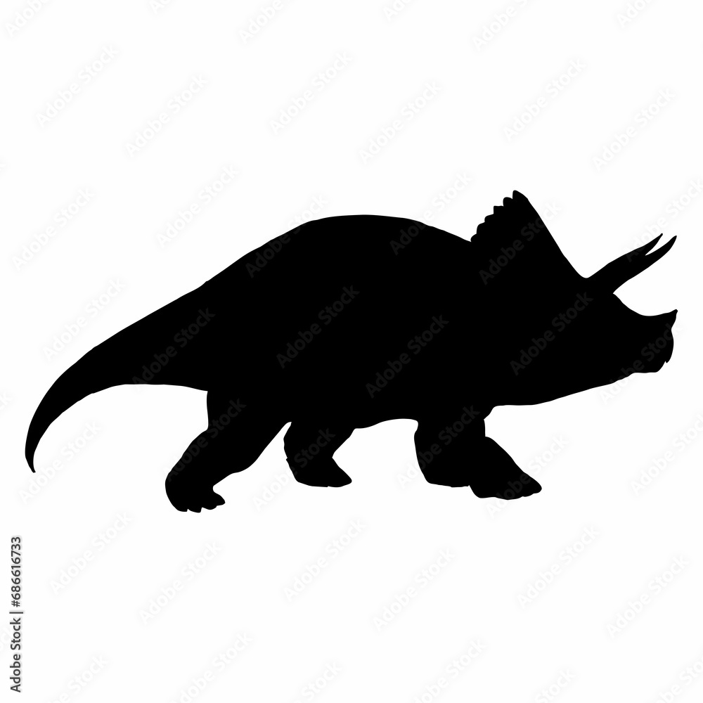 black silhouette of a dinosaur or ancient animal black silhouette of a dinosaur or ancient animal