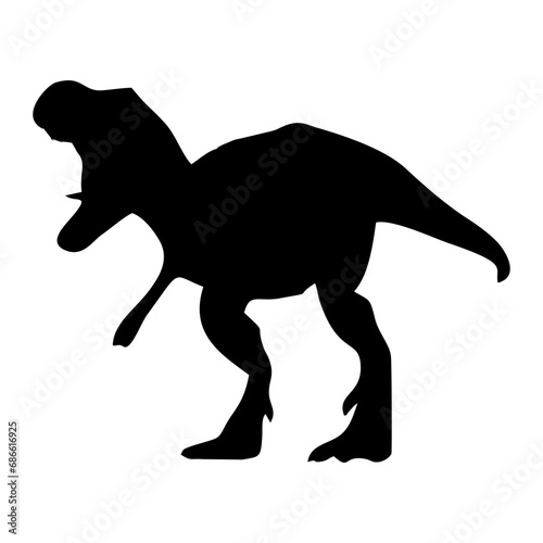 black silhouette of a dinosaur or ancient animal