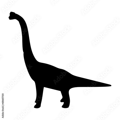 black silhouette of a dinosaur or ancient animal