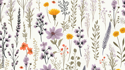 Vector seamless pattern with hand drawn
