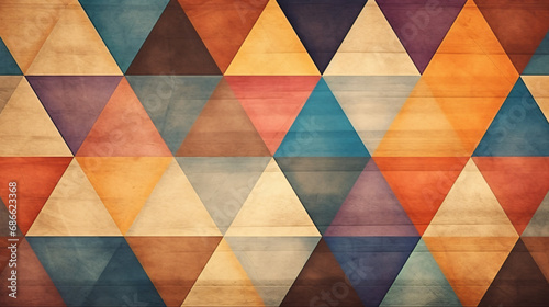 Vintage Colorful seamless geometric pattern