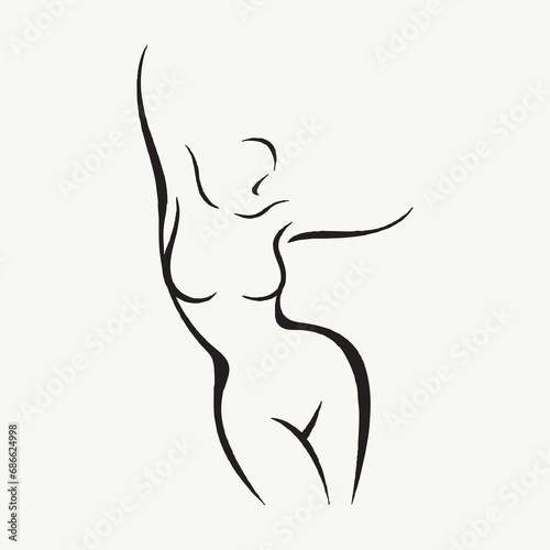 Free vector hand drawn sexy girl illustration.
