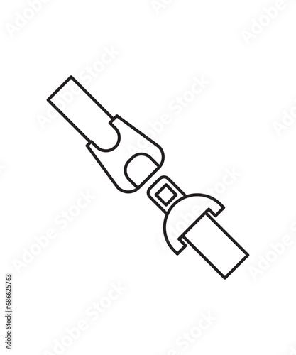 seat belt icon, vector best line icon.