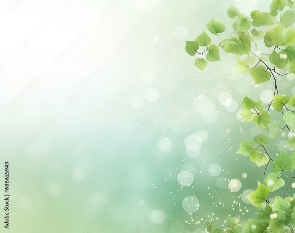 a bindweed with green leaves on a light, delicate background. place for text a bindweed with green leaves on a light, delicate background. place for text