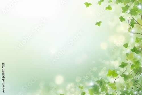 branches with maple leaves on a delicate background. place for text
