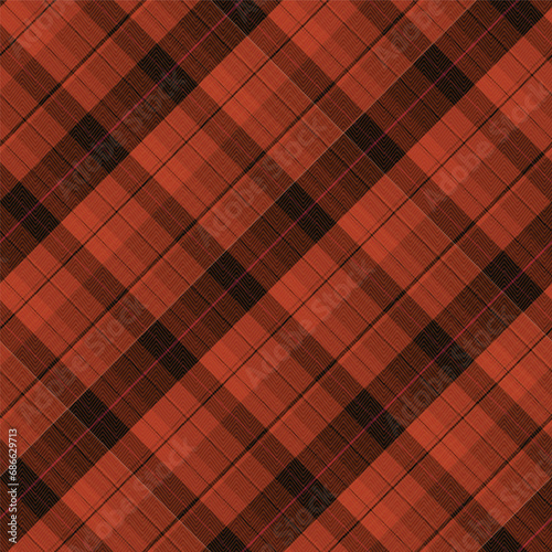 Red and Black Mallow Buffalo Plaid Seamless Pattern, Gingham Red Crimson Elegant Tartan, Scottish Cage with Herringbone for Fabric Textile
