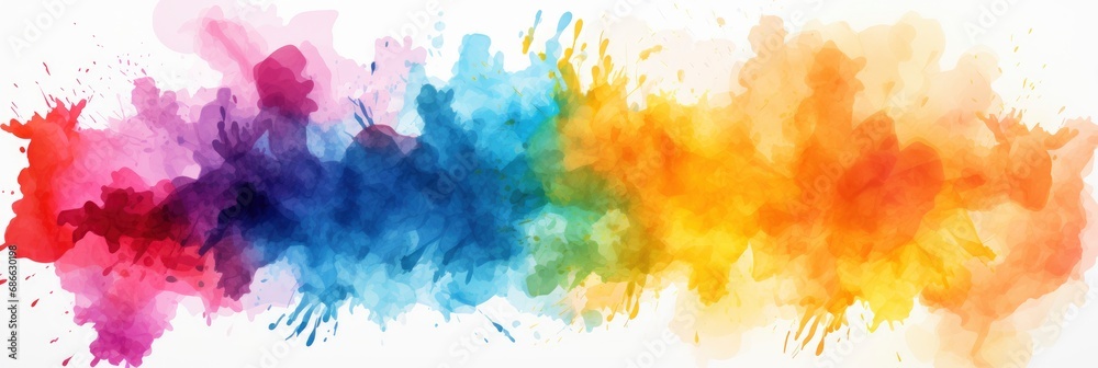 Abstract Blue Watercolor Gradient Paint Grunge , Banner Image For Website, Background, Desktop Wallpaper