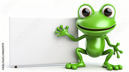 Cute Green Cartoon Frog