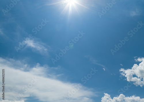 Blue sky White clouds clear sky nature background