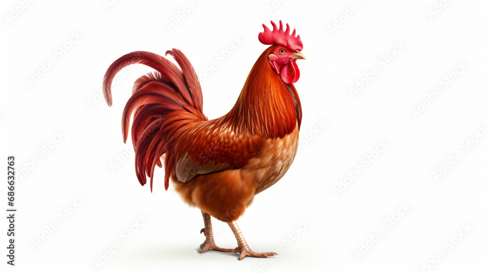 Cute Rooster with Space for Copy