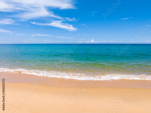 Beautiful sea beach background,Amazing sea ocean in good weather day,Nature beach sand background