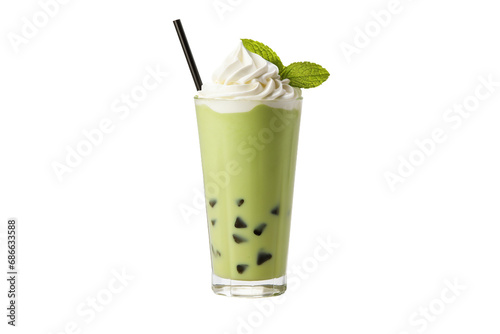 Culinary Tranquility Artistry with Matcha Green Bliss isolated on transparent background