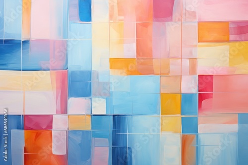 abstract colorful background in style of abstract geometric painting