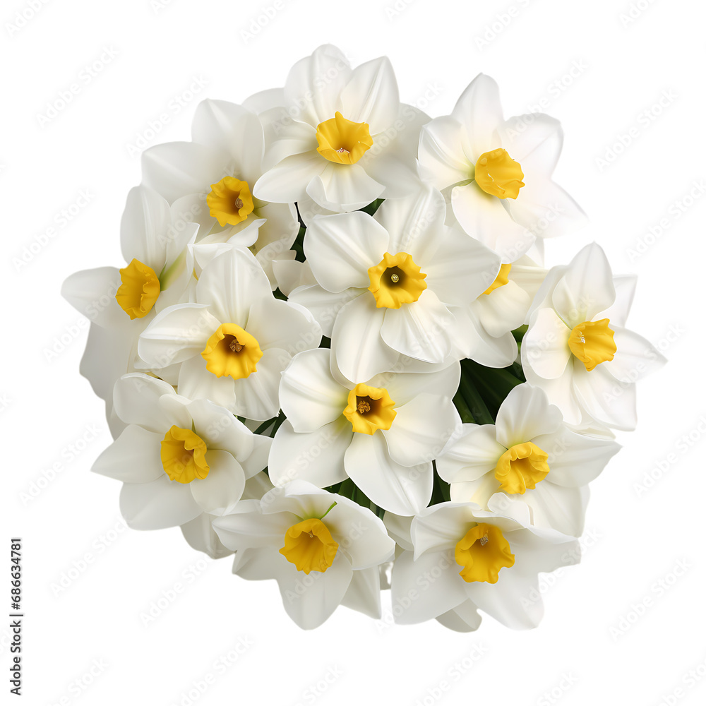 Daffodils isolated on transparent background Daffodils isolated on transparent background