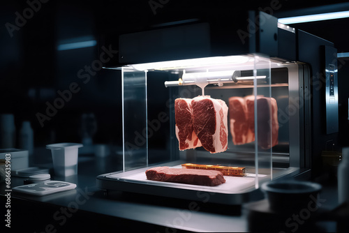 Lab grown meat concept,