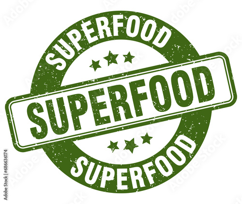 superfood stamp. superfood label. round grunge sign