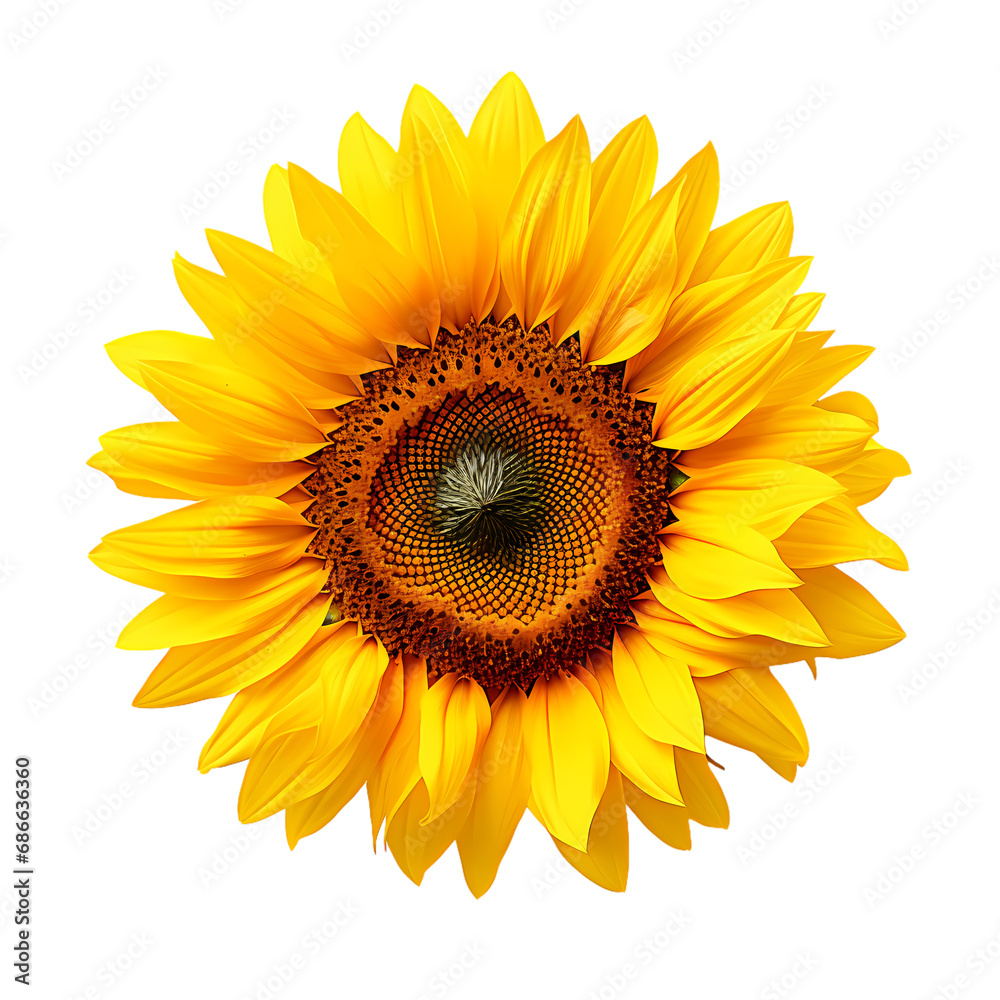 Fototapeta premium Sunflower isolated on transparent background