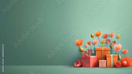 present card with flowers