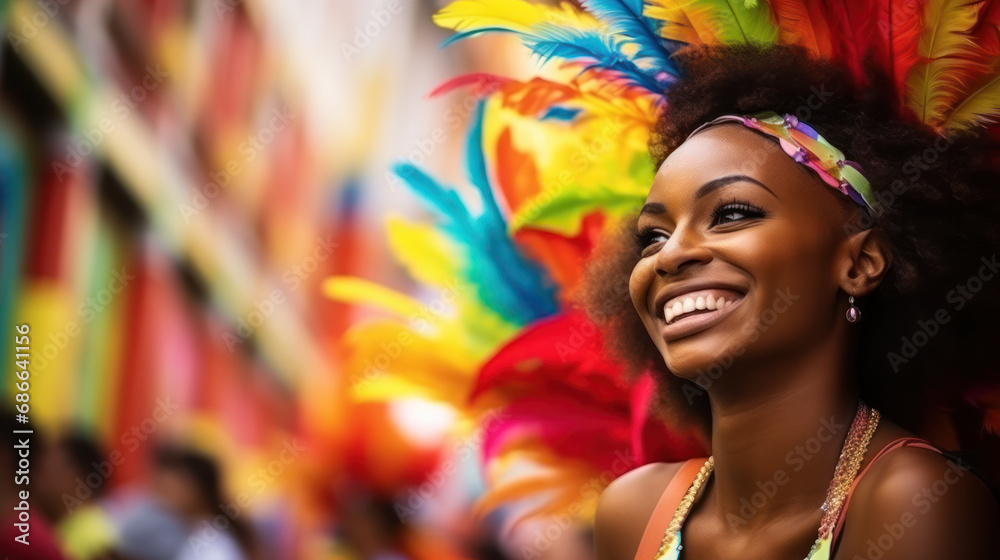 Portrait of dancer during Carnival Portrait of dancer during Carnival