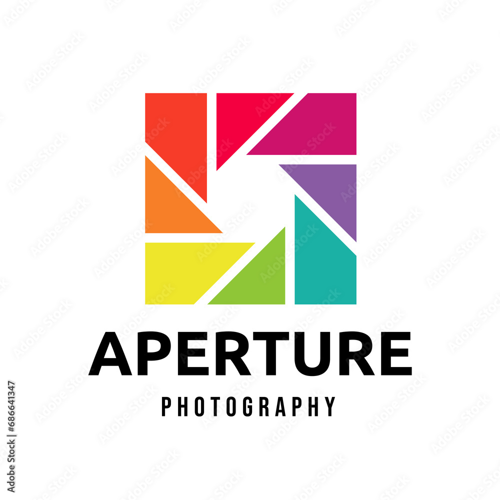 Diaphragm camera logo design. Camera logo template, vector logo for photographer Diaphragm camera logo design. Camera logo template, vector logo for photographer