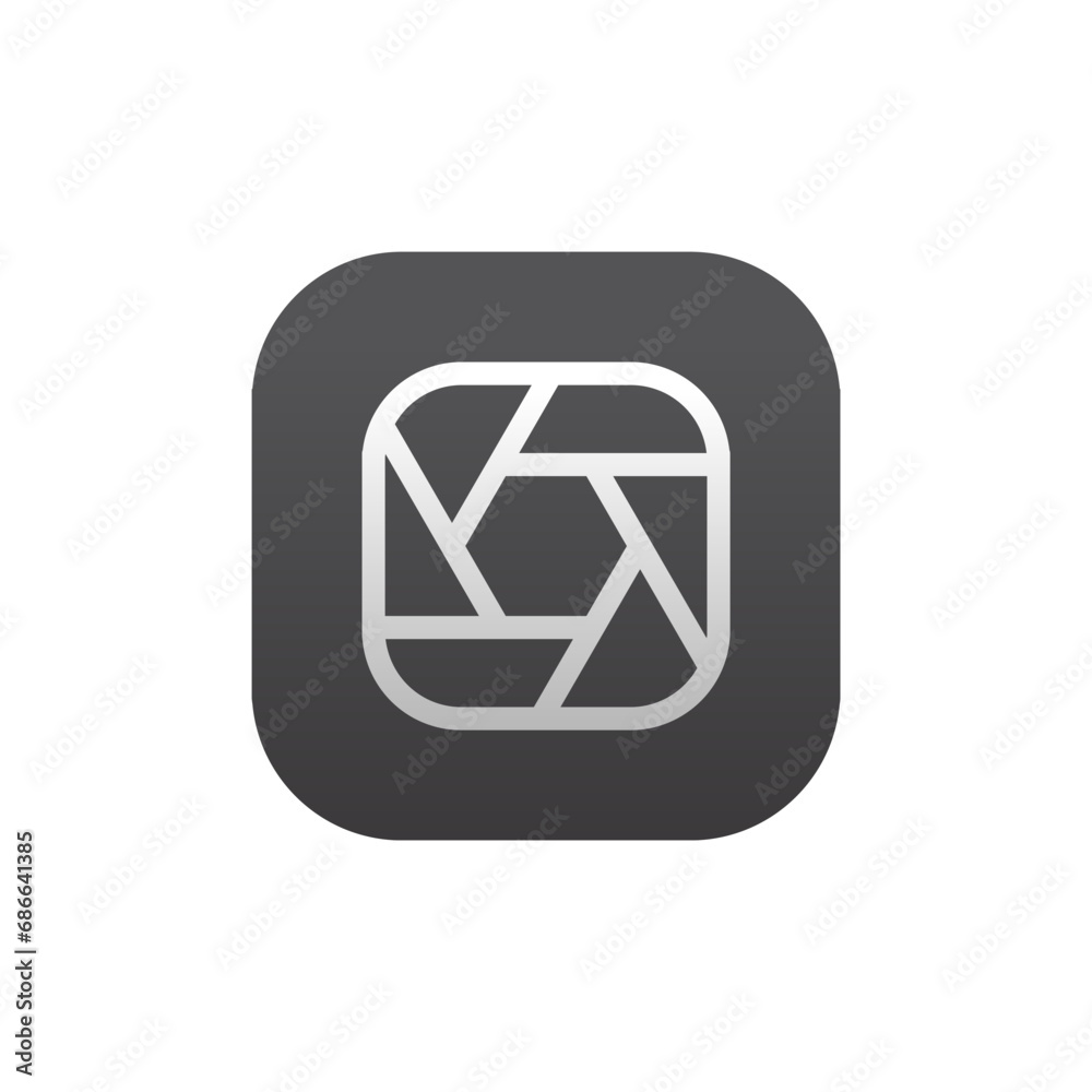 Diaphragm camera logo design. Camera logo template, vector logo for photographer Diaphragm camera logo design. Camera logo template, vector logo for photographer