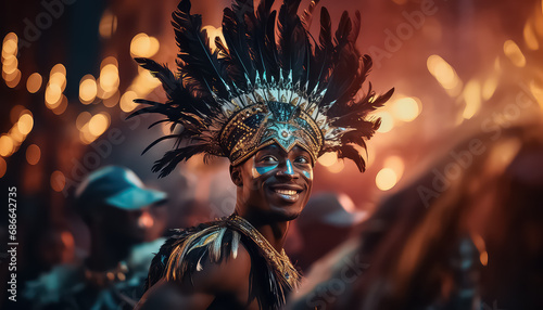 Fotografia Man in masquerade costume at masquerade