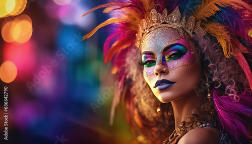 woman in masquerade costume at masquerade