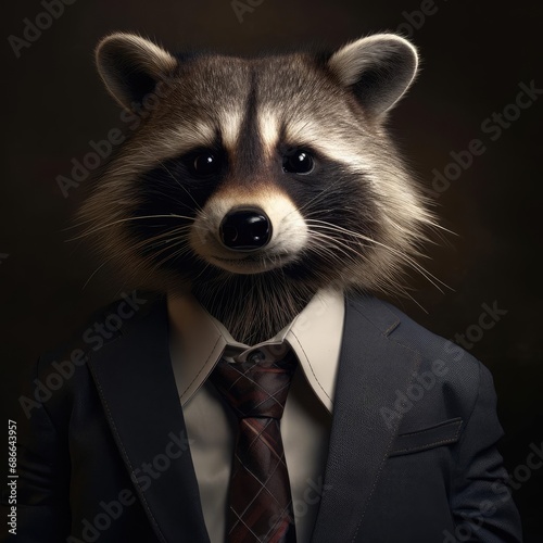 Raccoon in costume