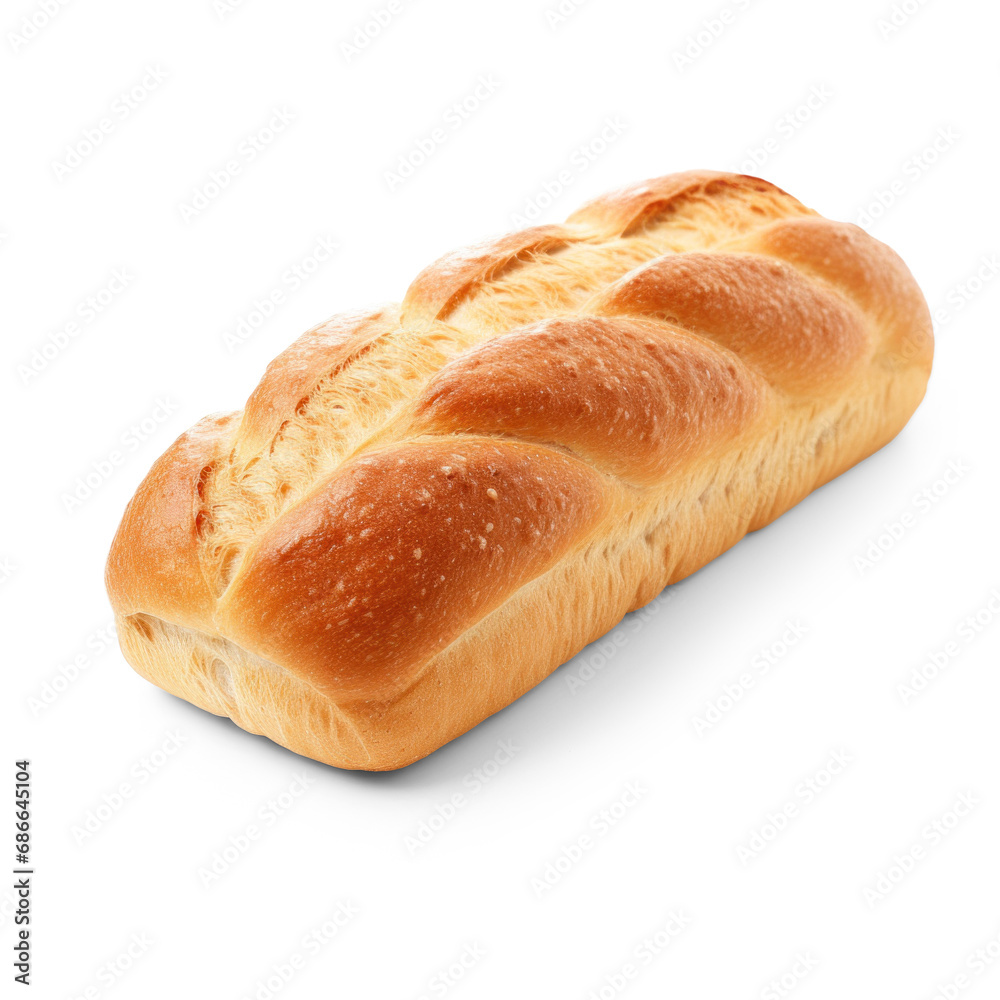 bread on a white background
