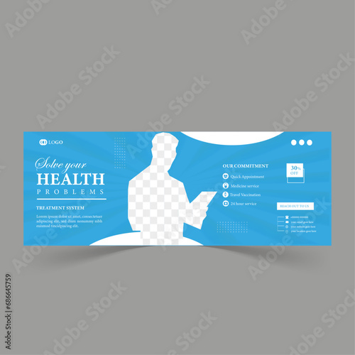 Medical Facebook cover design. (ID: 686645759)