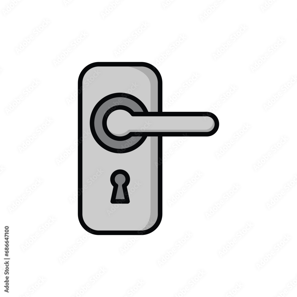 Door Handle Icon Vector Design Template Door Handle Icon Vector Design Template
