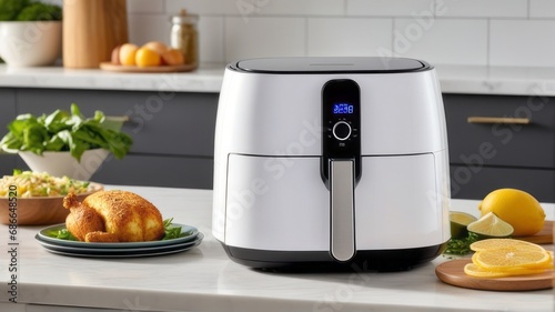 The magic of quick and healthy cooking with our electric Air Fryer, a machine designed to create delicious meals without the need for excess oil French fries, fried chicken, Crispy Potato Chips