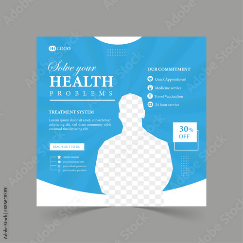 Health medical social media post design. (ID: 686649599)