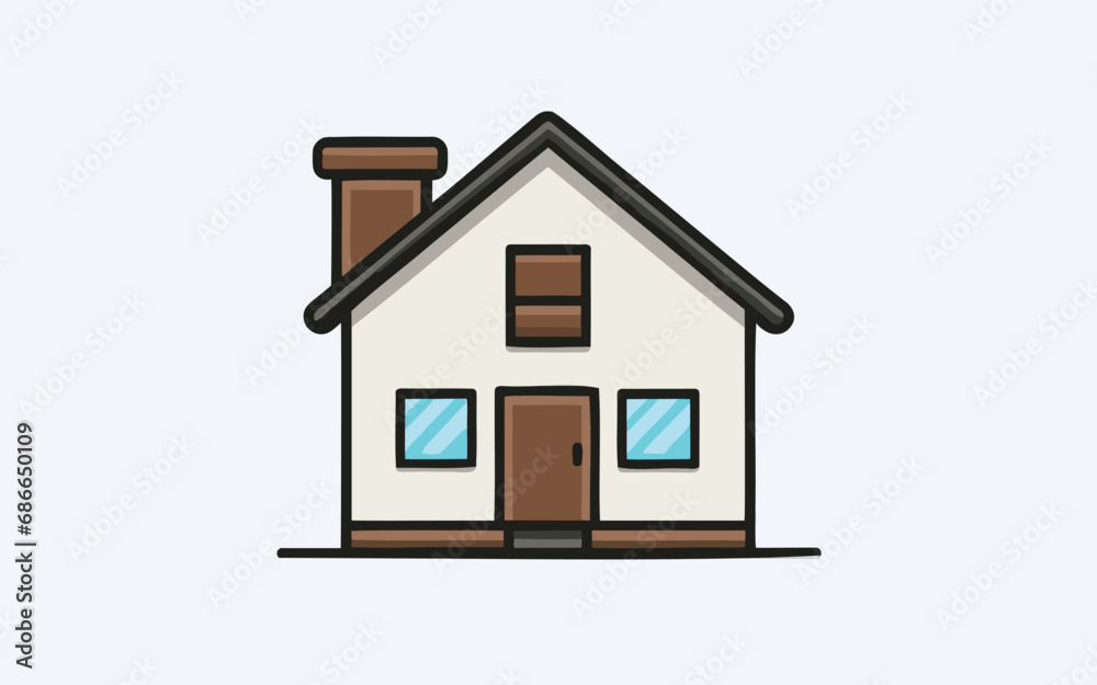 house on a white background house on a white background