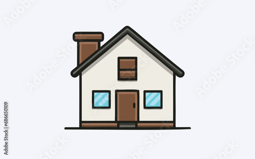 house on a white background