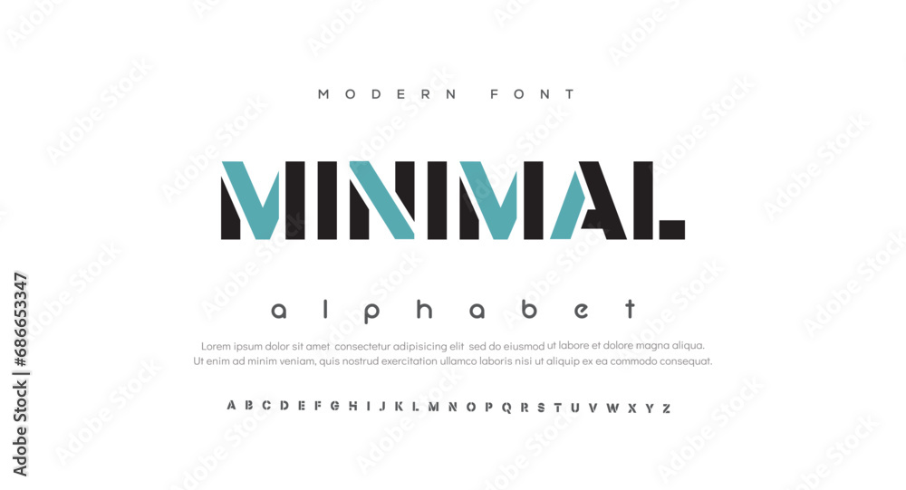 Modern minimal digital alphabet font. Minimal technology typography, Creative urban sport fashion futuristic font and with numbers. vector illustration. Modern minimal digital alphabet font. Minimal technology typography, Creative urban sport fashion futuristic font and with numbers. vector illustration.