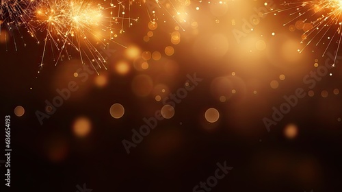 gift box and decorate everything about Happy New year celebration background with copy space
