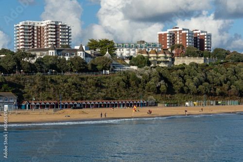 Foto View of Bournemouth East Beach and East Cliff, Bournemouth, UK